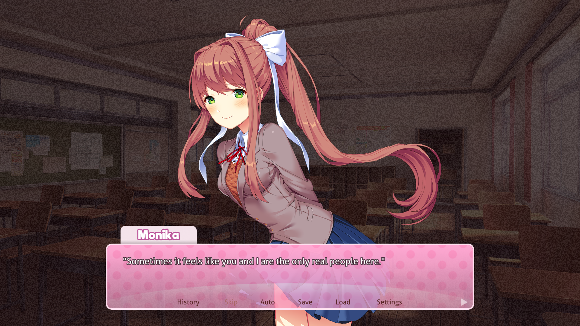 A picture of Monika from DDLC